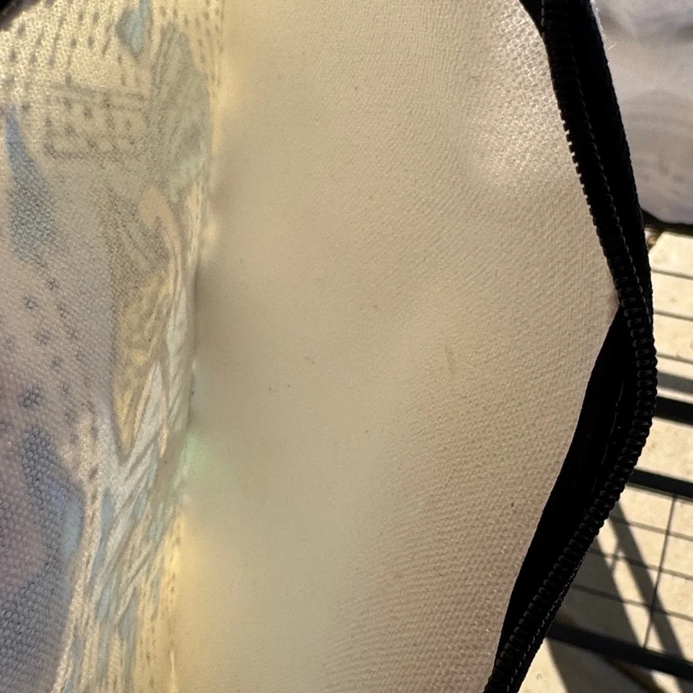 Canvas Butterfly Print Pouch - Blue/Tan - Picture 3 of 3